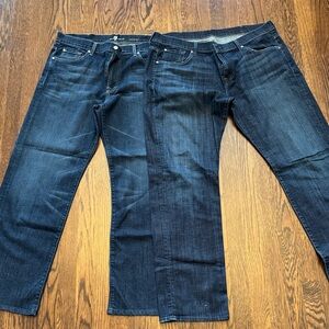 🦄🦄 7 For All Mankind Dark Indigo Straight Jeans